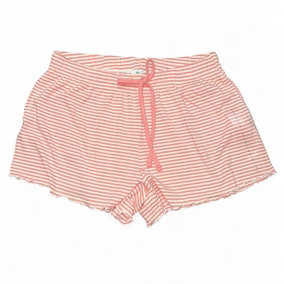 Pants - Pink and White Striped Sleep Shorts